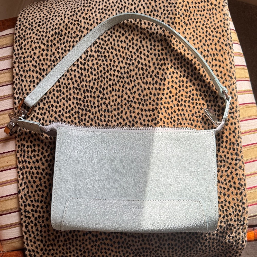 Chic Light Gray Leather Mini Bag